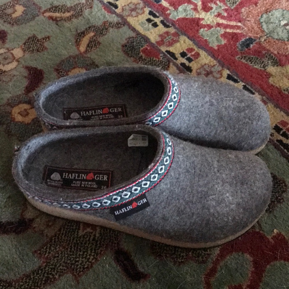 Haflinger wool clogs